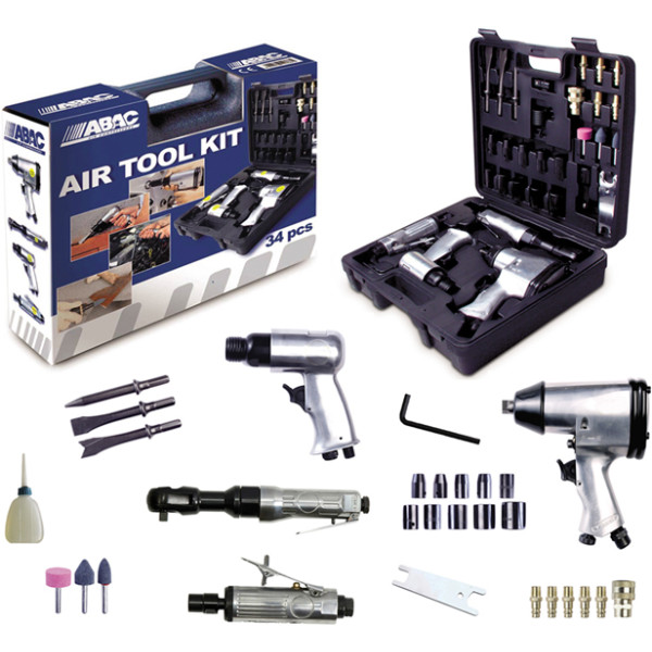 KIT HERRAMIENTAS NEUMÁTICAS AIR TOOL KIT 34 ABAC